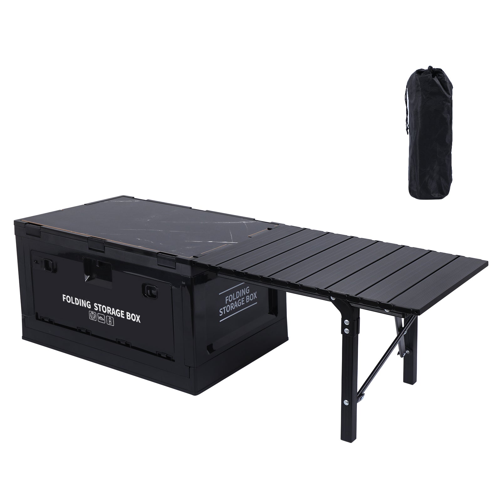 Nice C Folding Table, Storage Bin with Table, Collapsible Storage