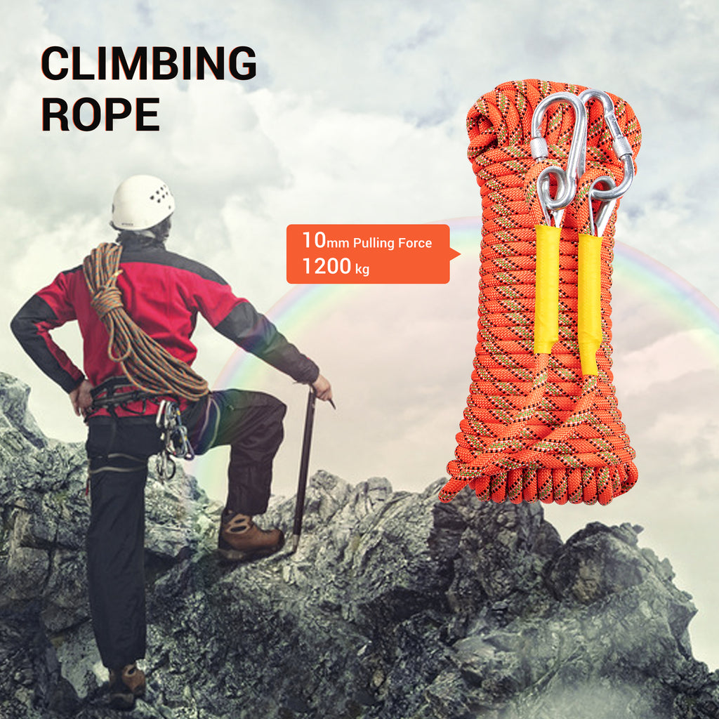 Nice C Climbing Rope, Rescue Static Rope, 10mm Rock Climbing Rope, Construction Rope, Carry Bag, Static Kernmantle Rope, Outdoor Rescue, Rappelling