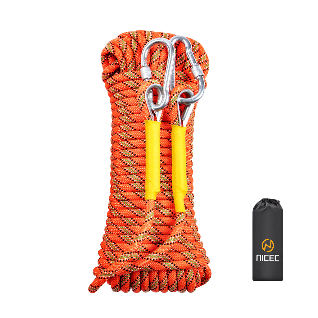Nice C Climbing Rope, Rescue Static Rope, 10mm Rock Climbing Rope, Construction Rope, Carry Bag, Static Kernmantle Rope, Outdoor Rescue, Rappelling