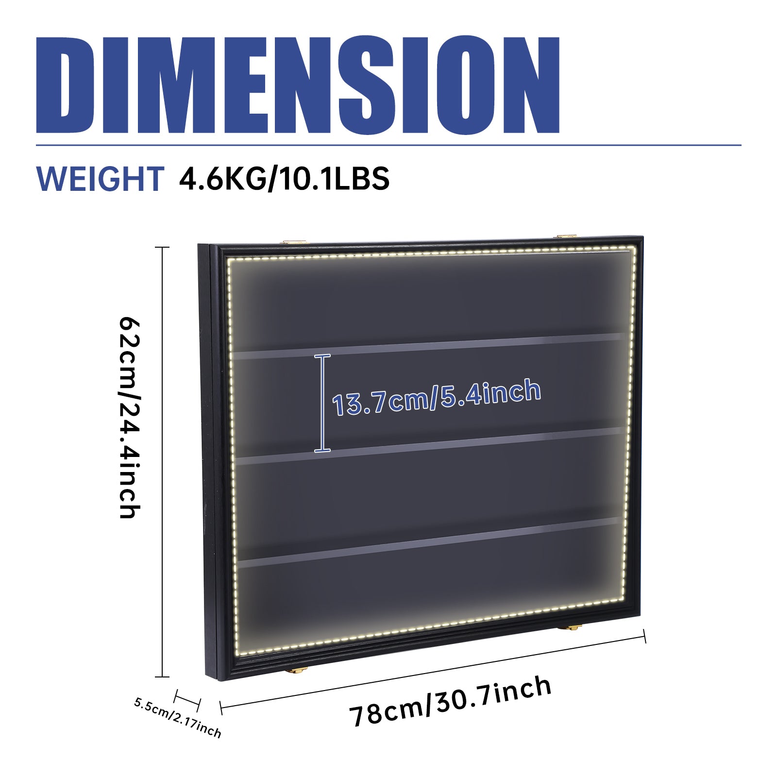 Nice C LED Baseball Graded Card Display Case (Horizonta/Vertical  1 /2 3 Pack)