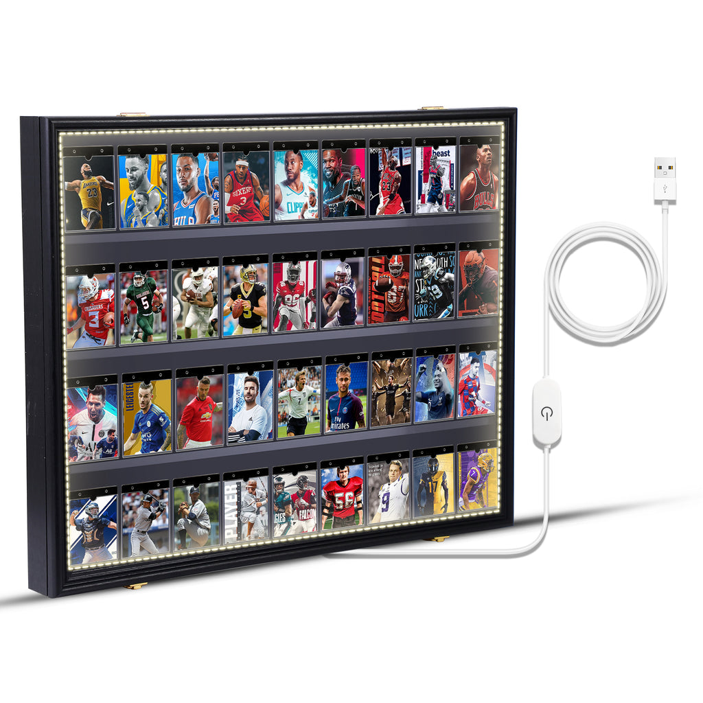Nice C LED Baseball Graded Card Display Case (Horizonta/Vertical  1 /2 3 Pack)