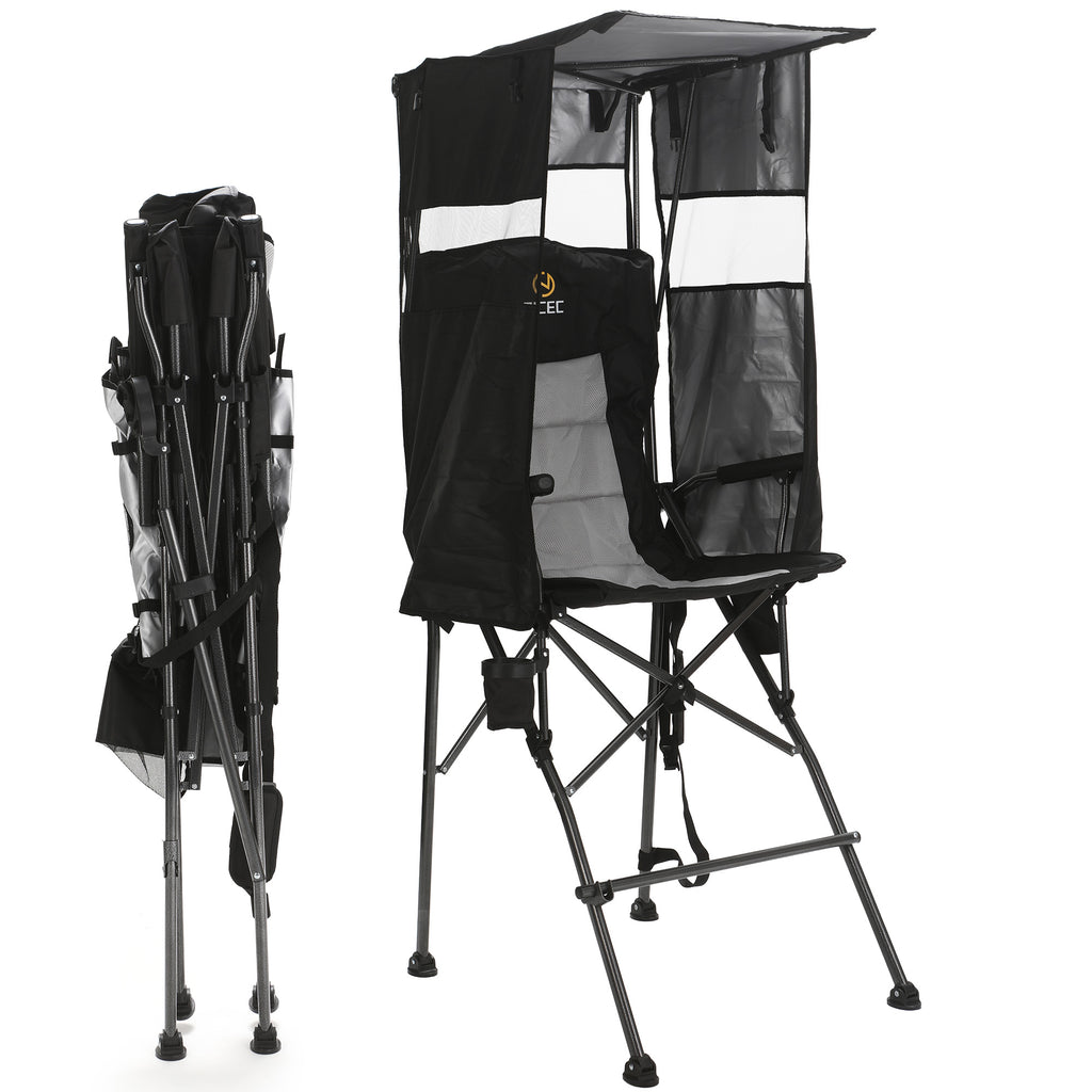 Nice C Tall Director Camping Chair with Canopy, Foldable Chair