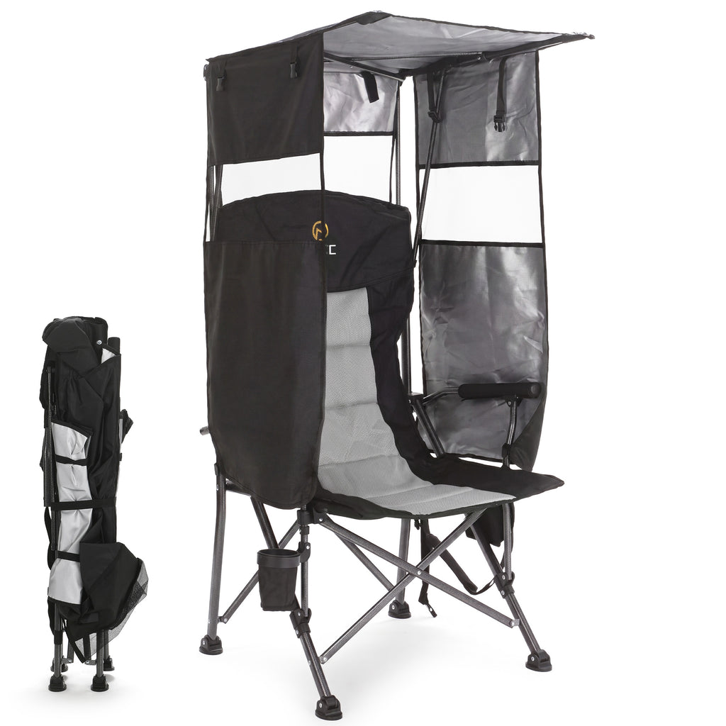 Nice C Camping Director Chair with Canopy, Folding Outdoor Chair