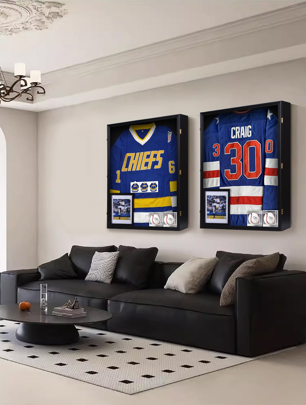 Nice C XL Jersey Frame Display Case, Large Deep Jersey Frame (28x37 Inch) | Extra Large Jersey Shadow Box, Jacket, T-Shirt Display, Baseball Case, UV Protection, Football Jersey, Hockey