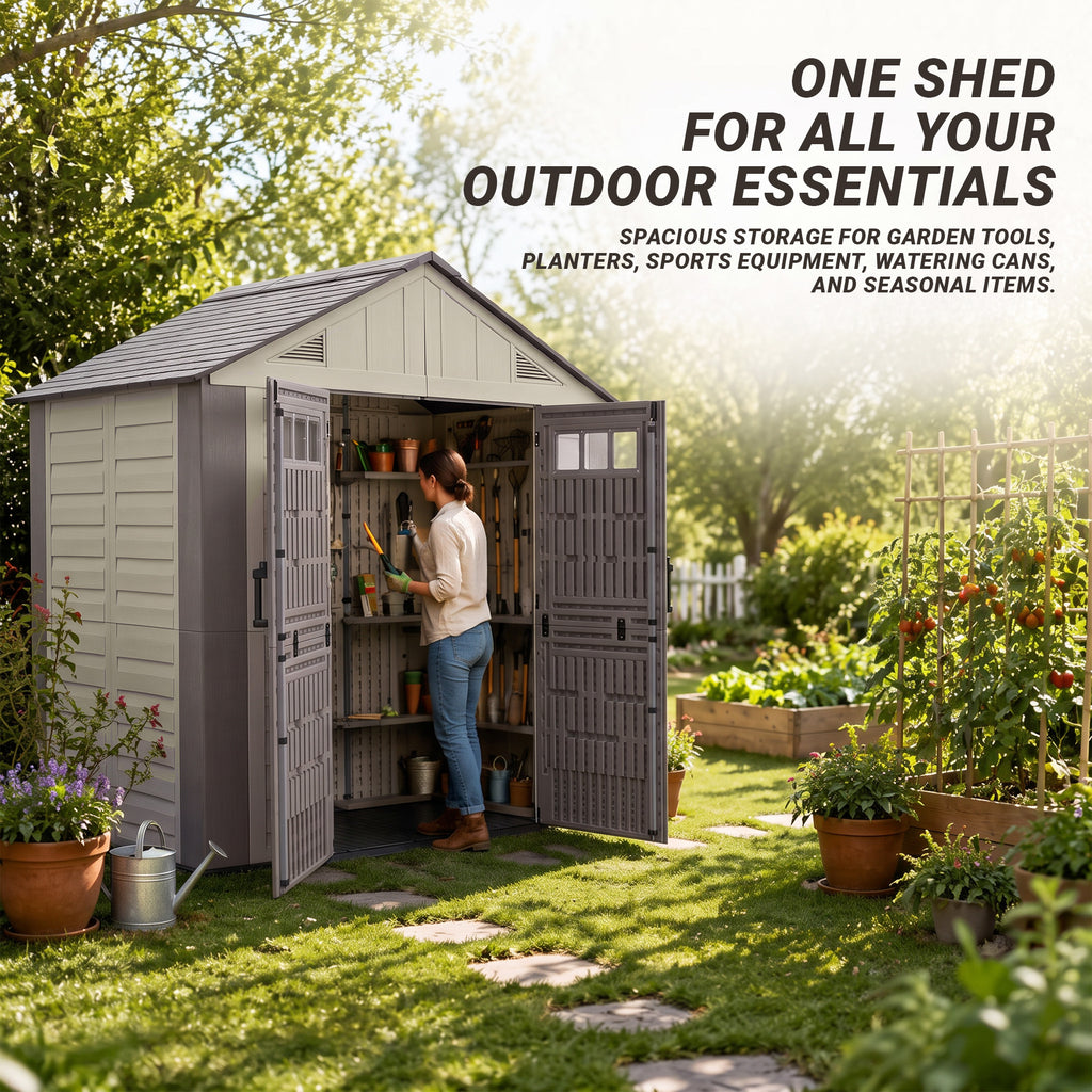 Nice C Plastic Storage Shed, Outdoor Resin Garden Shed