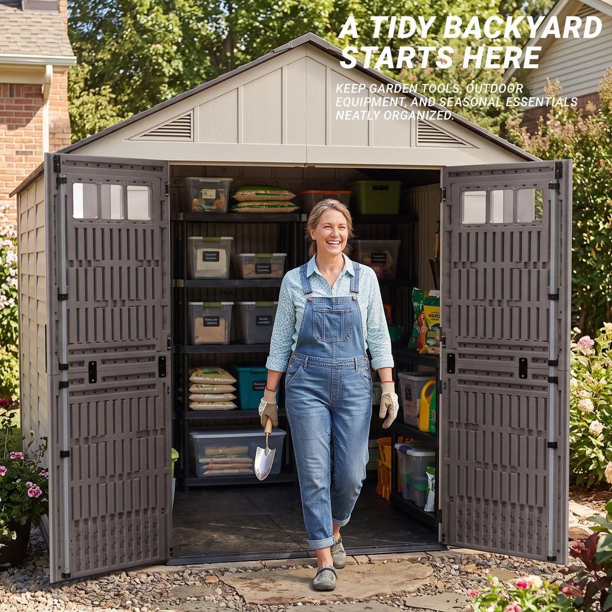 Nice C Plastic Storage Shed, Outdoor Resin Garden Shed
