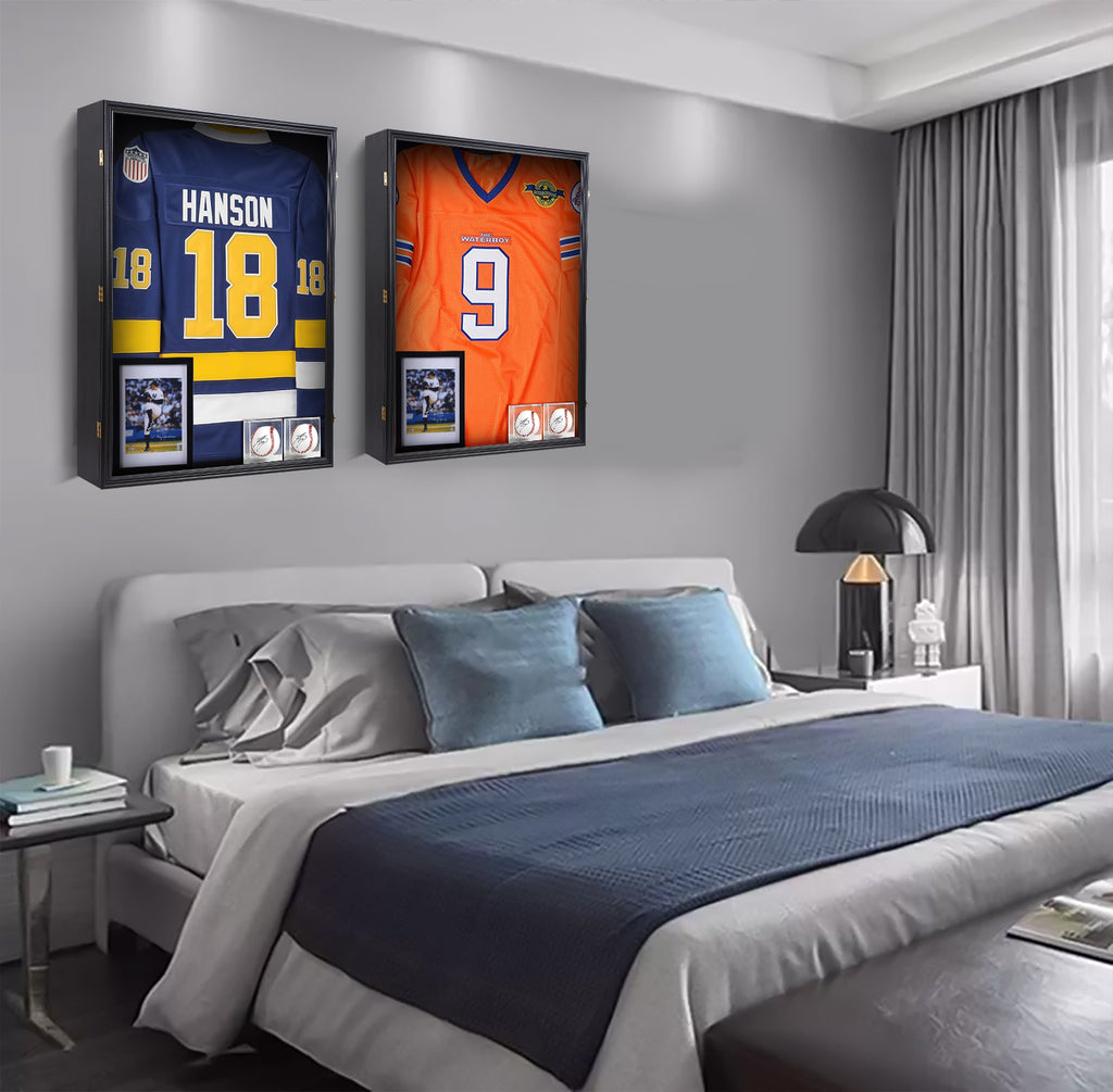 Nice C XL Jersey Frame Display Case, Large Deep Jersey Frame (28x37 Inch) | Extra Large Jersey Shadow Box, Jacket, T-Shirt Display, Baseball Case, UV Protection, Football Jersey, Hockey