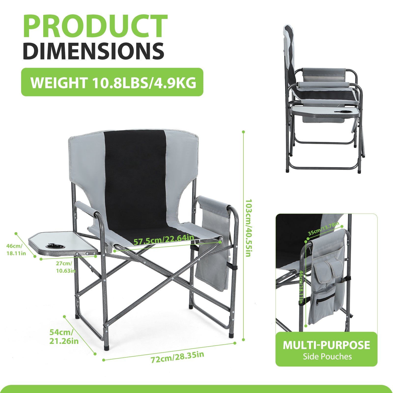 Nice C Lightweight Director's Chair, Foldable for Camping, Events &amp; Home 