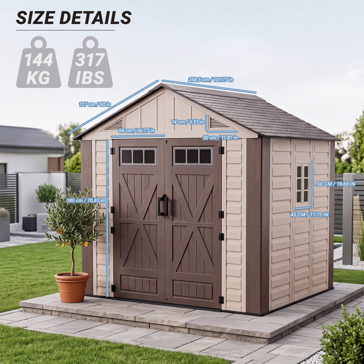 Nice C Plastic Storage Shed, Outdoor Resin Garden Shed