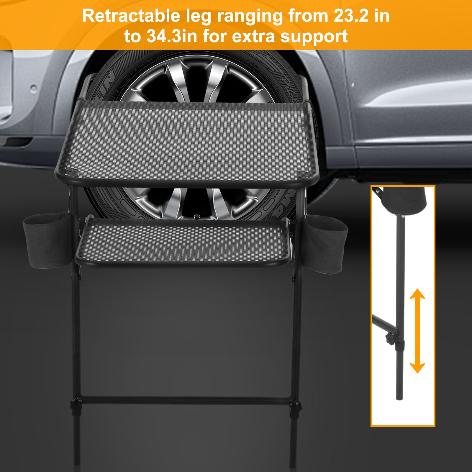 Nice C Adjustable Tailgate &amp; Camping Table – Lightweight, Extendable Vehicle Table 