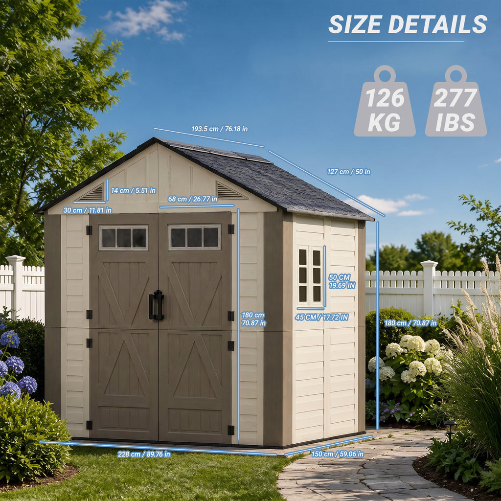 Nice C Plastic Storage Shed, Outdoor Resin Garden Shed