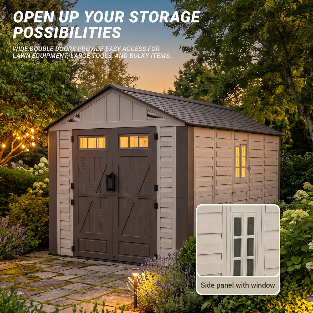 Nice C Plastic Storage Shed, Outdoor Resin Garden Shed