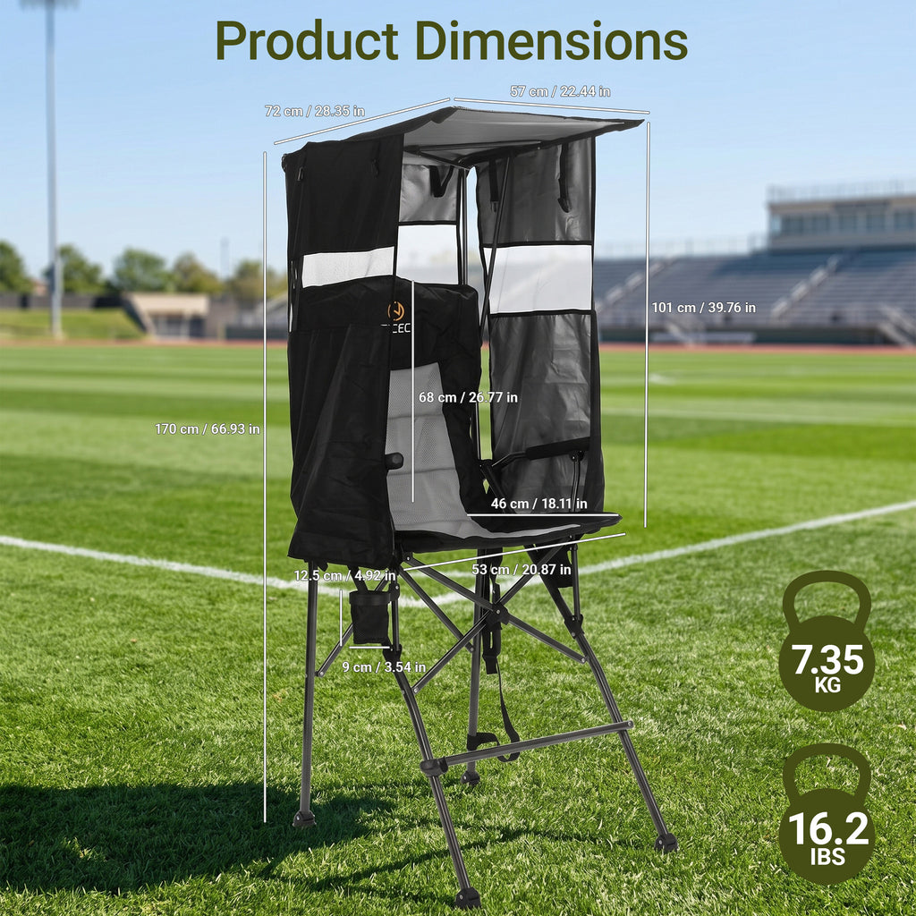 Nice C Tall Director Camping Chair with Canopy, Foldable Chair