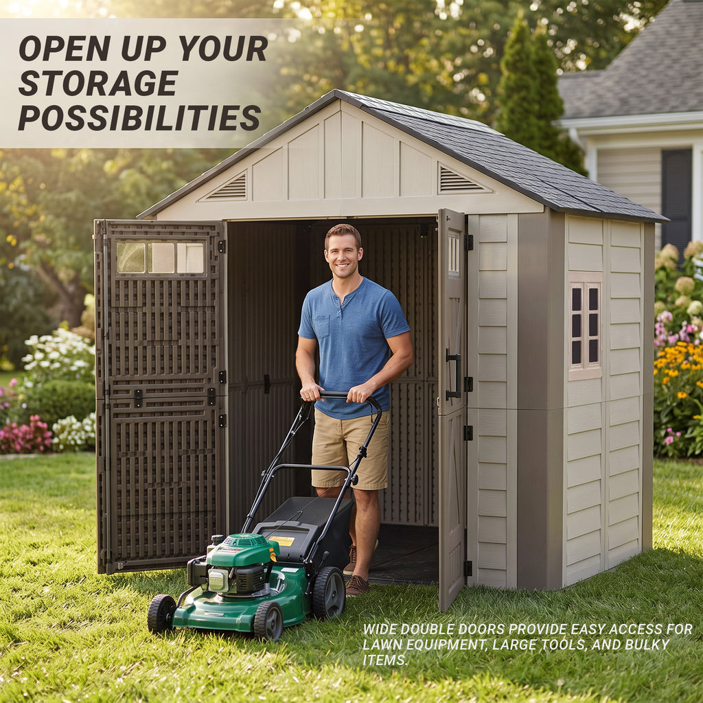 Nice C Plastic Storage Shed, Outdoor Resin Garden Shed