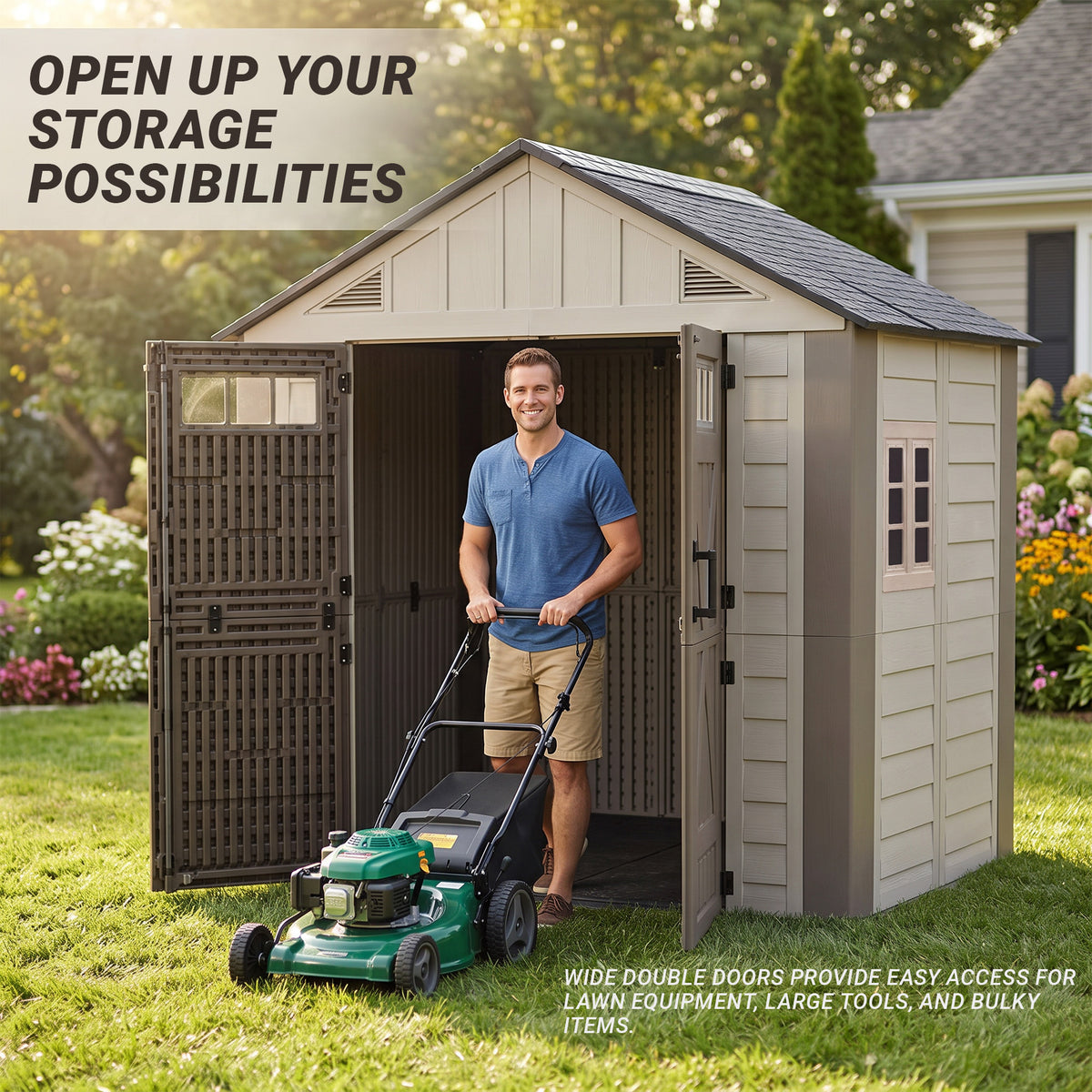 Nice C Plastic Storage Shed, Outdoor Resin Garden Shed