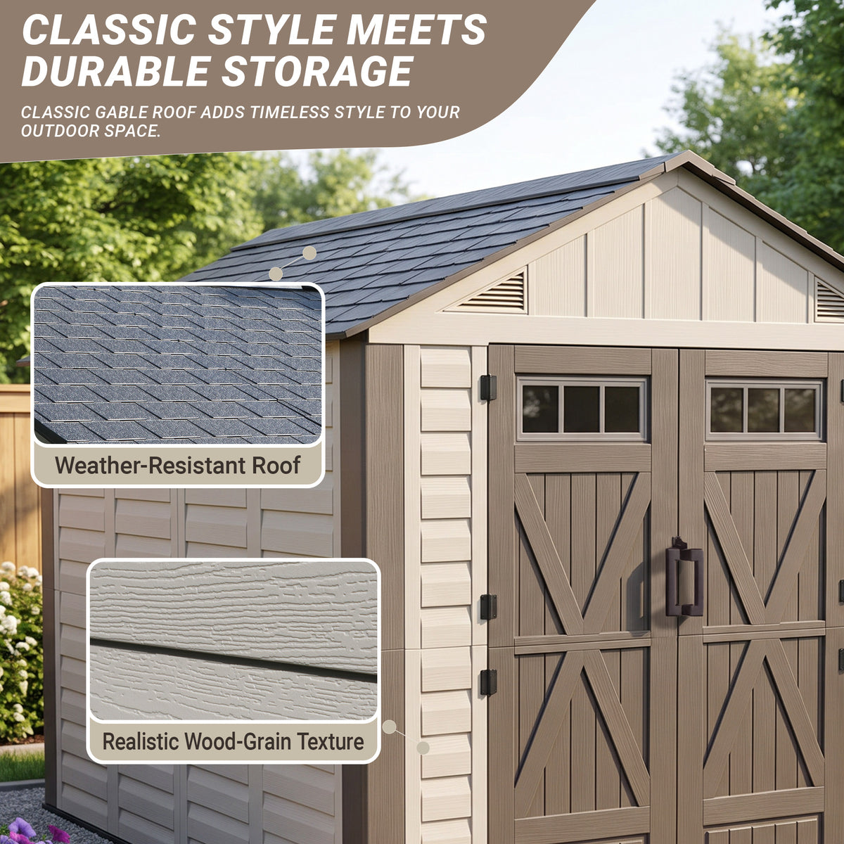 Nice C Plastic Storage Shed, Outdoor Resin Garden Shed