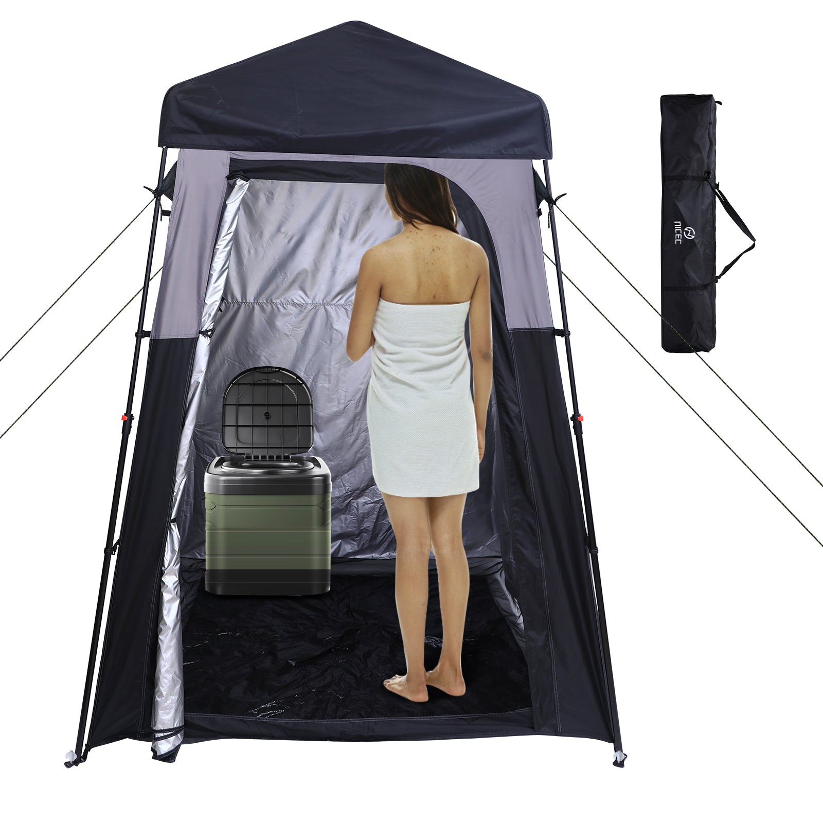 Nice C Oversized Camping Shower &amp; Privacy Tent, Instant Pop-Up Changing Tent, Outdoor Toilet &amp; Bathroom Enclosure 