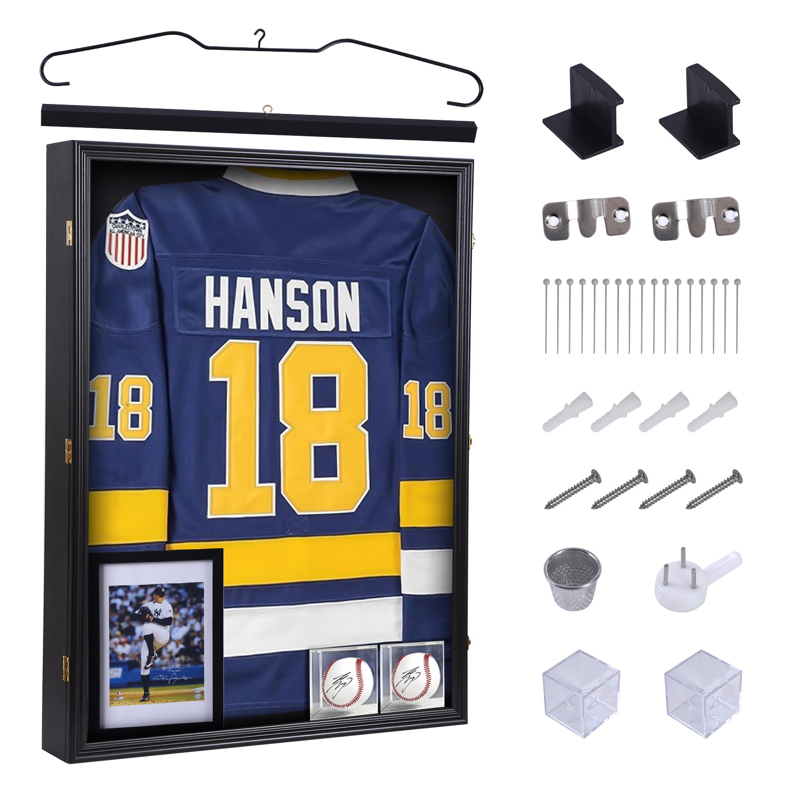 Nice C XL Jersey Frame Display Case, Large Deep Jersey Frame (28x37 Inch) | Extra Large Jersey Shadow Box, Jacket, T-Shirt Display, Baseball Case, UV Protection, Football Jersey, Hockey