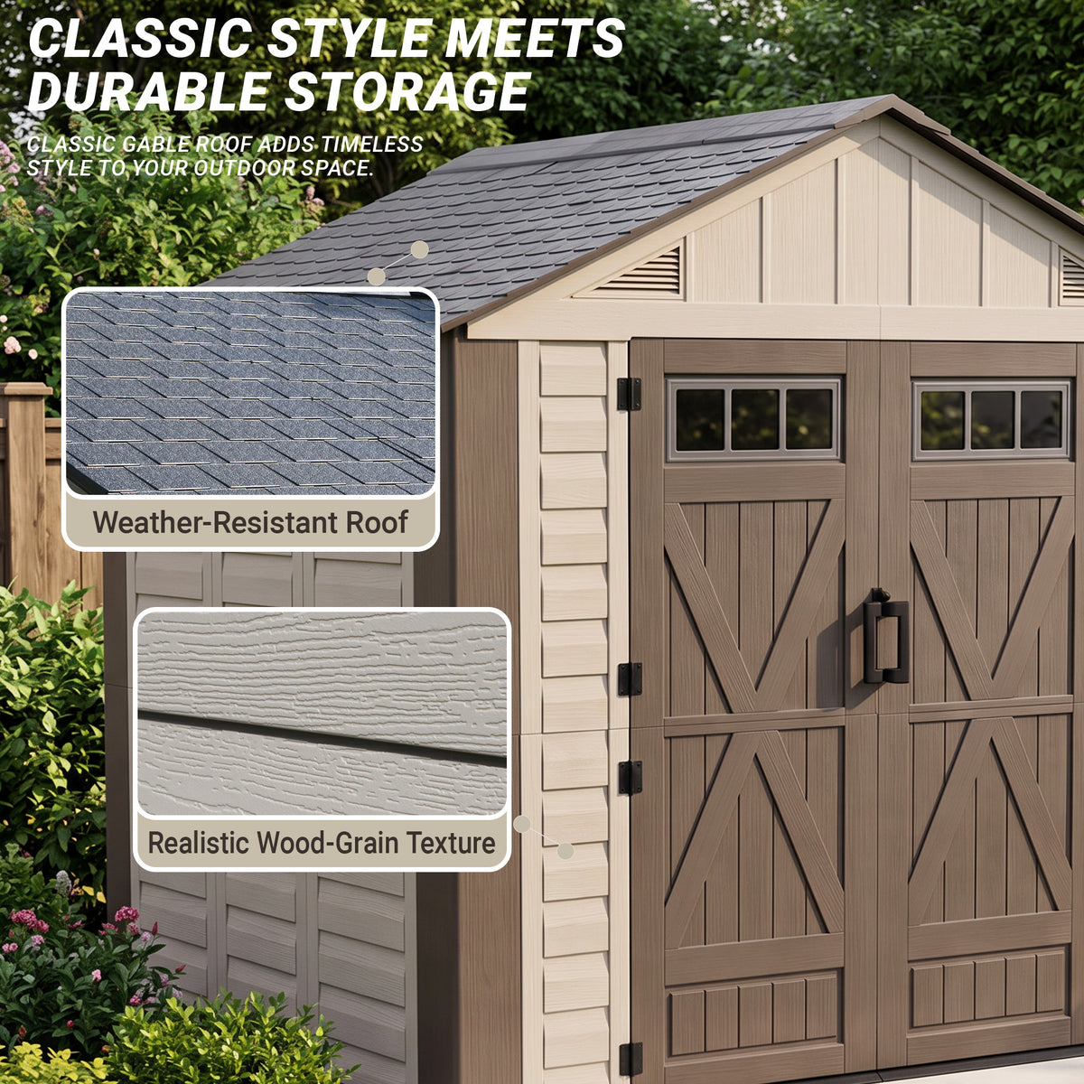 Nice C Plastic Storage Shed, Outdoor Resin Garden Shed