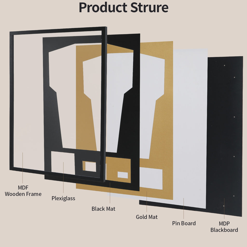 Nice C Jersey Frame Display Case, Jersey Frame With Photo Slots, Shirt Display Shadow Box, Signature Display Slot, 98% UV Protection, Football Basketball Soccer