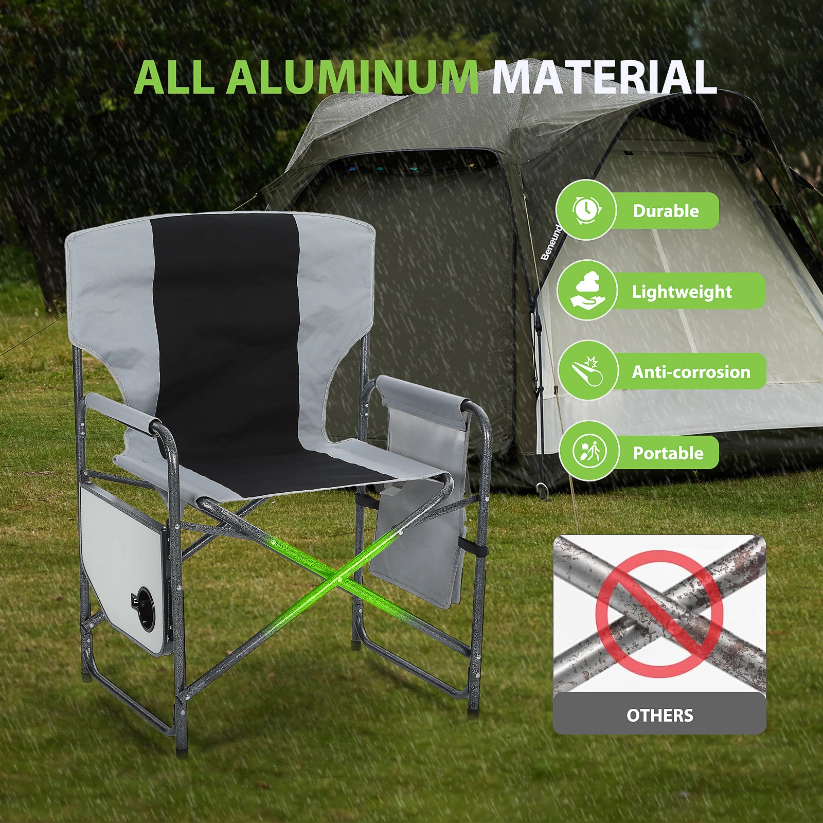 Nice C Lightweight Director's Chair, Foldable for Camping, Events &amp; Home 