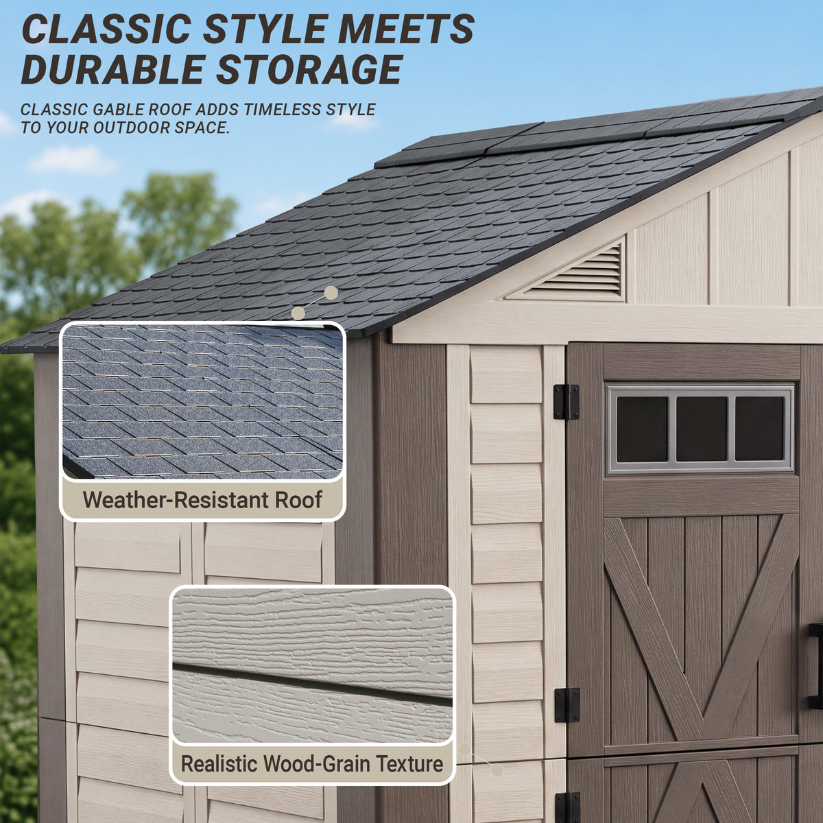 Nice C Plastic Storage Shed, Outdoor Resin Garden Shed
