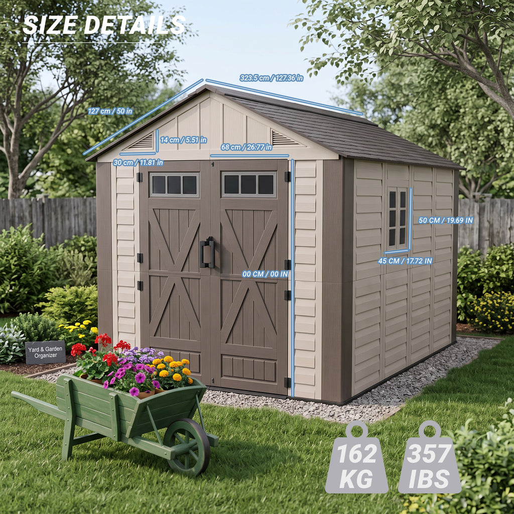 Nice C Plastic Storage Shed, Outdoor Resin Garden Shed