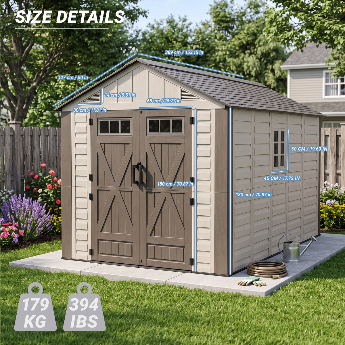Nice C Plastic Storage Shed, Outdoor Resin Garden Shed
