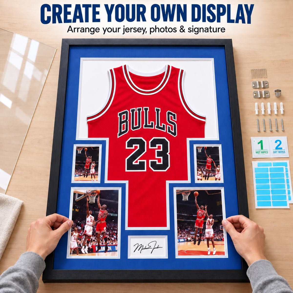 Nice C Custom Jersey Display Frame Case with 4 Photo Slots — photo 6