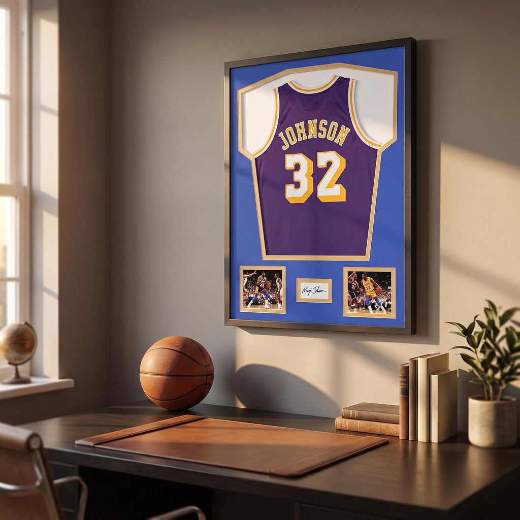 Nice C Jersey Display Frame With Photo Slots, Custom Mat Colors — photo 6