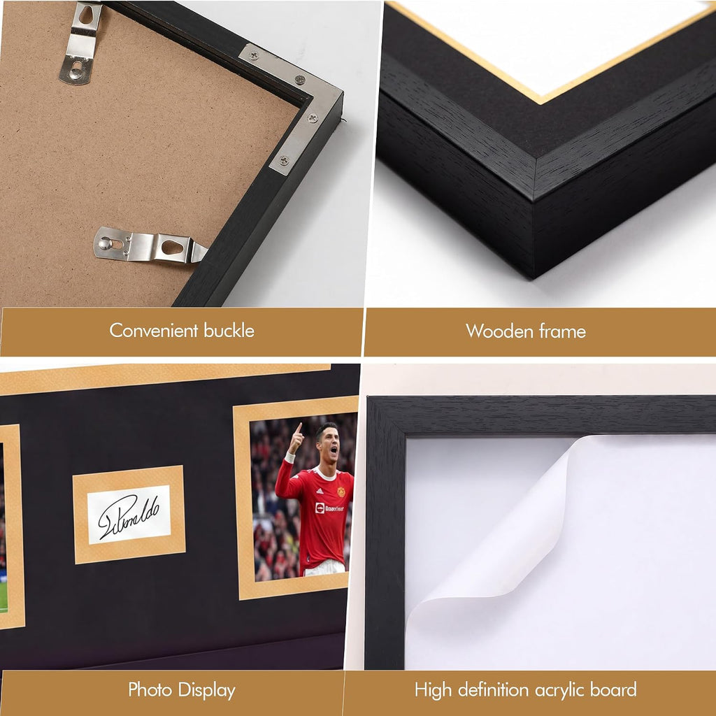 Nice C Jersey Display Frame With Photo Slots, Custom Mat Colors — photo 2