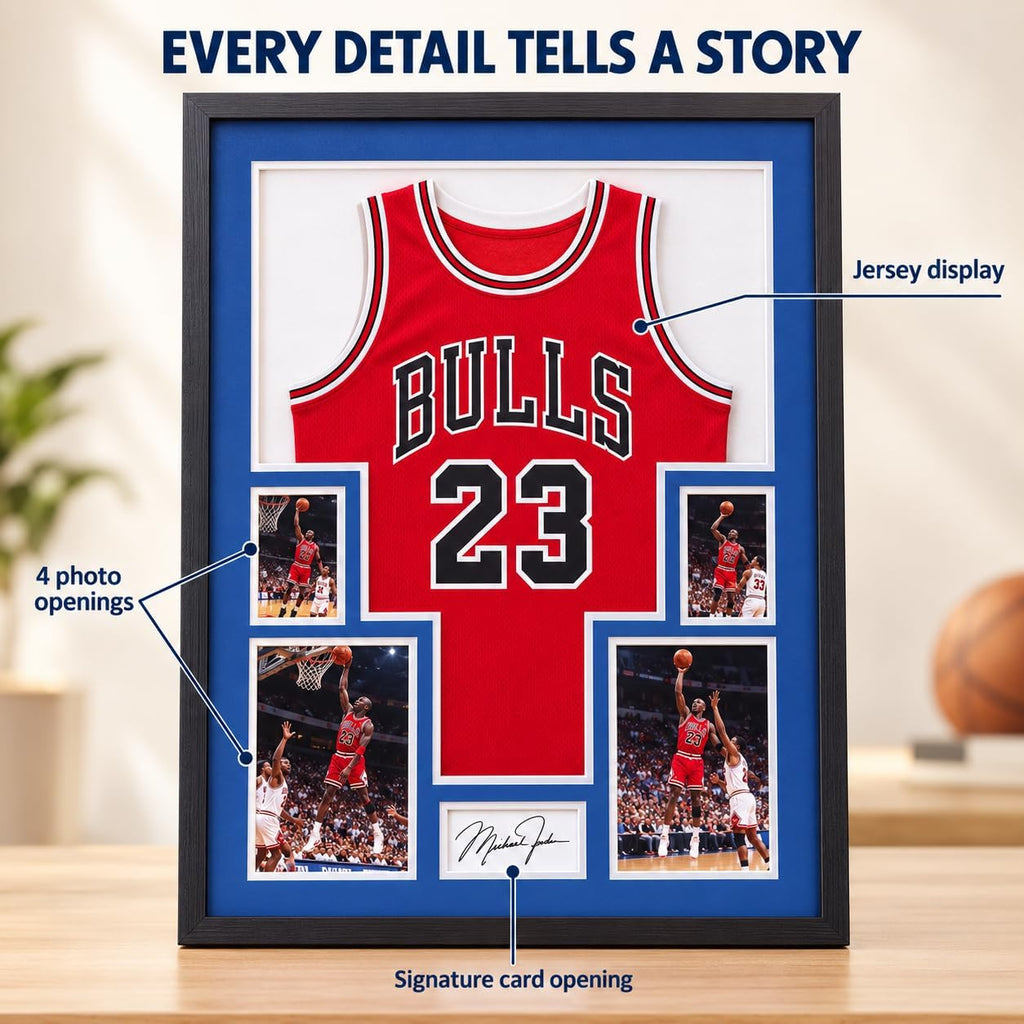 Nice C Custom Jersey Display Frame Case with 4 Photo Slots — photo 5
