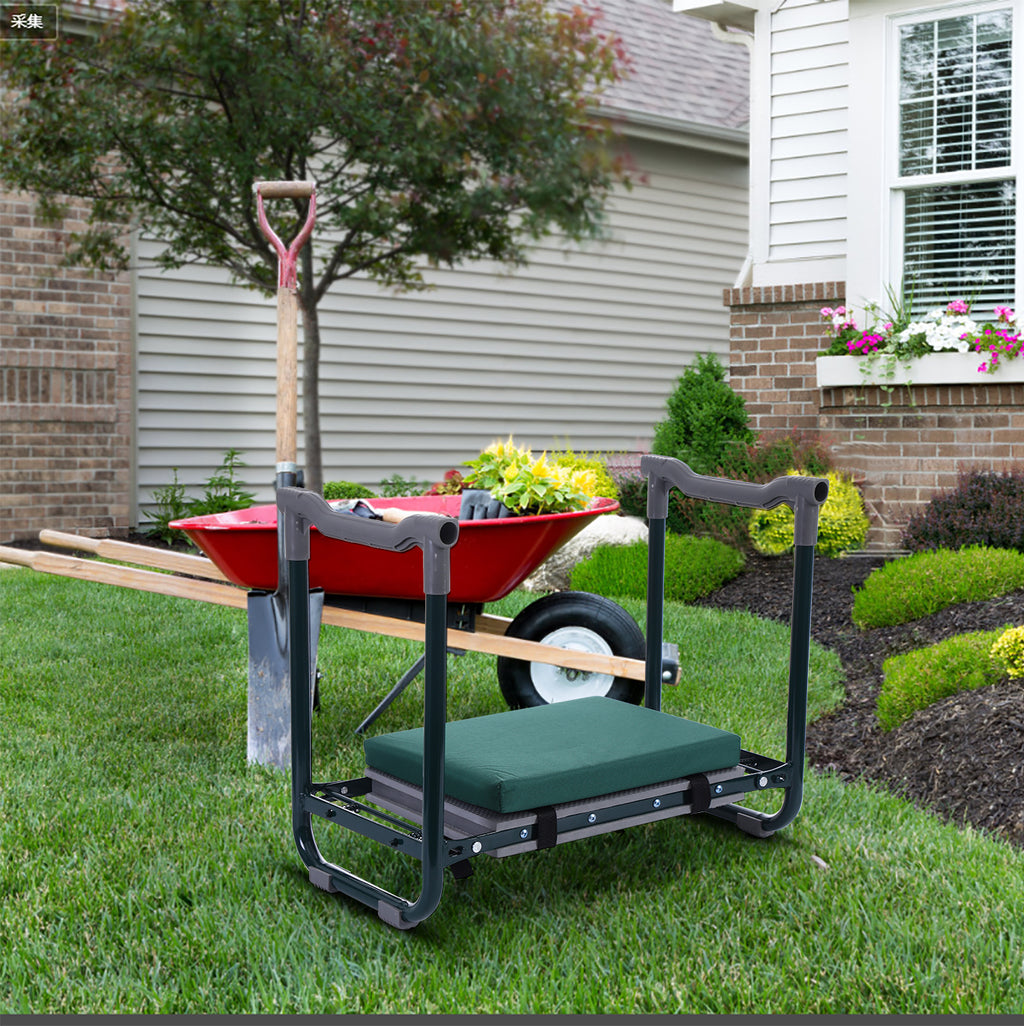 Nice C Garden Kneeler and Seat, Garden Stool, Garden Kneeler, Foldable Gardening Stool, Gardening Gifts for Women, Heavy Duty Garden Bench, Garden Kneelers for Seniors, with Tool Pouch&Gloves (Green)