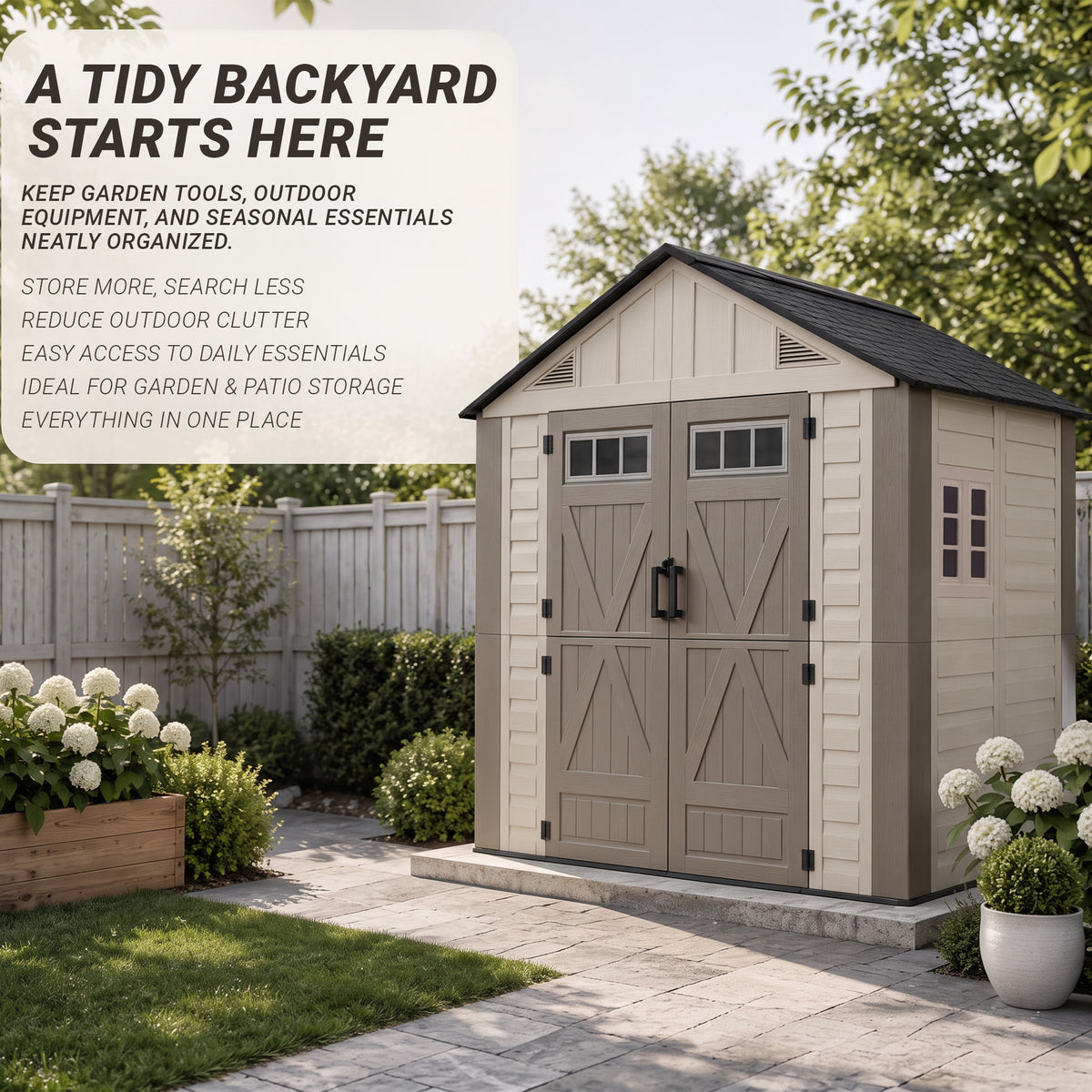 Nice C Plastic Storage Shed, Outdoor Resin Garden Shed