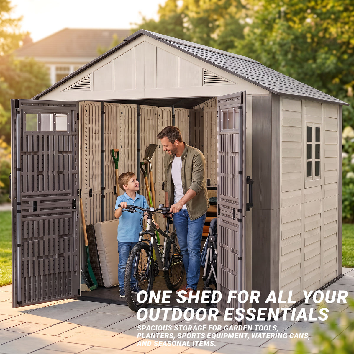 Nice C Plastic Storage Shed, Outdoor Resin Garden Shed