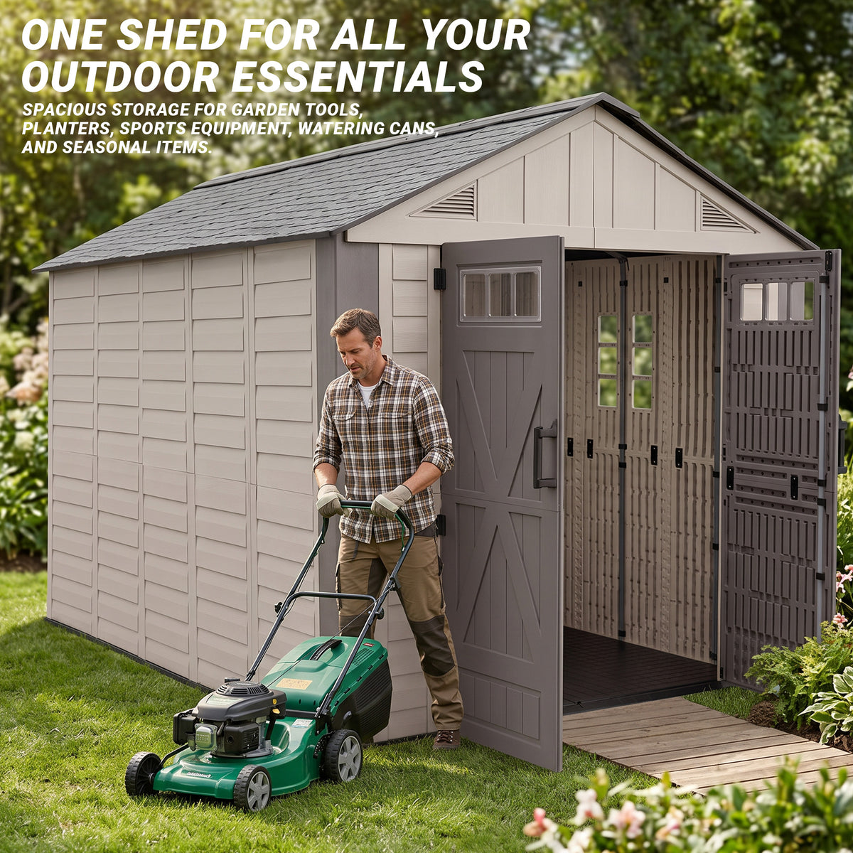 Nice C Plastic Storage Shed, Outdoor Resin Garden Shed