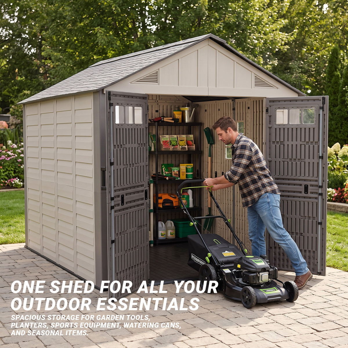 Nice C Plastic Storage Shed, Outdoor Resin Garden Shed