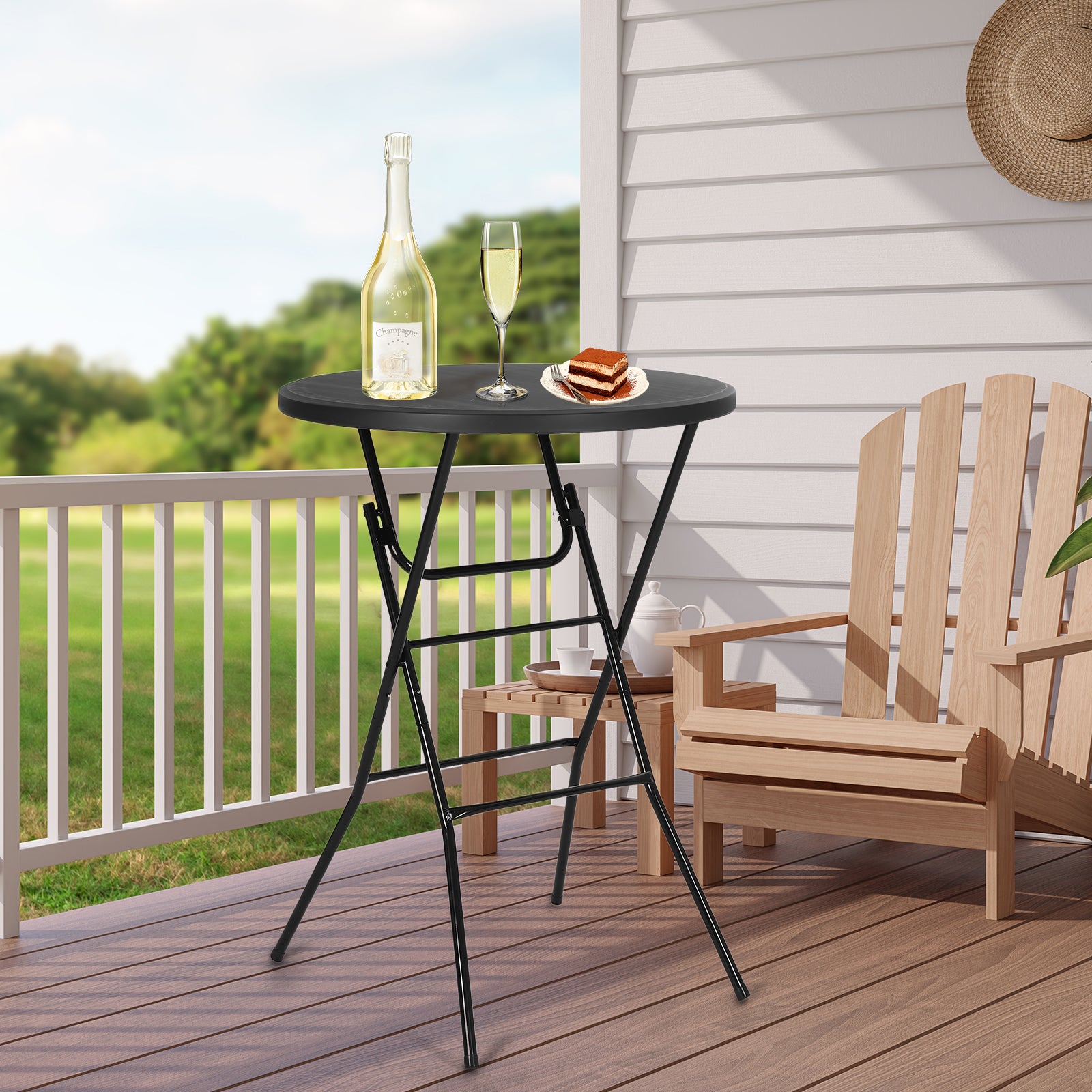Nice C 31.5" Plastic Folding Table – Waterproof Party &amp; Camping Table 