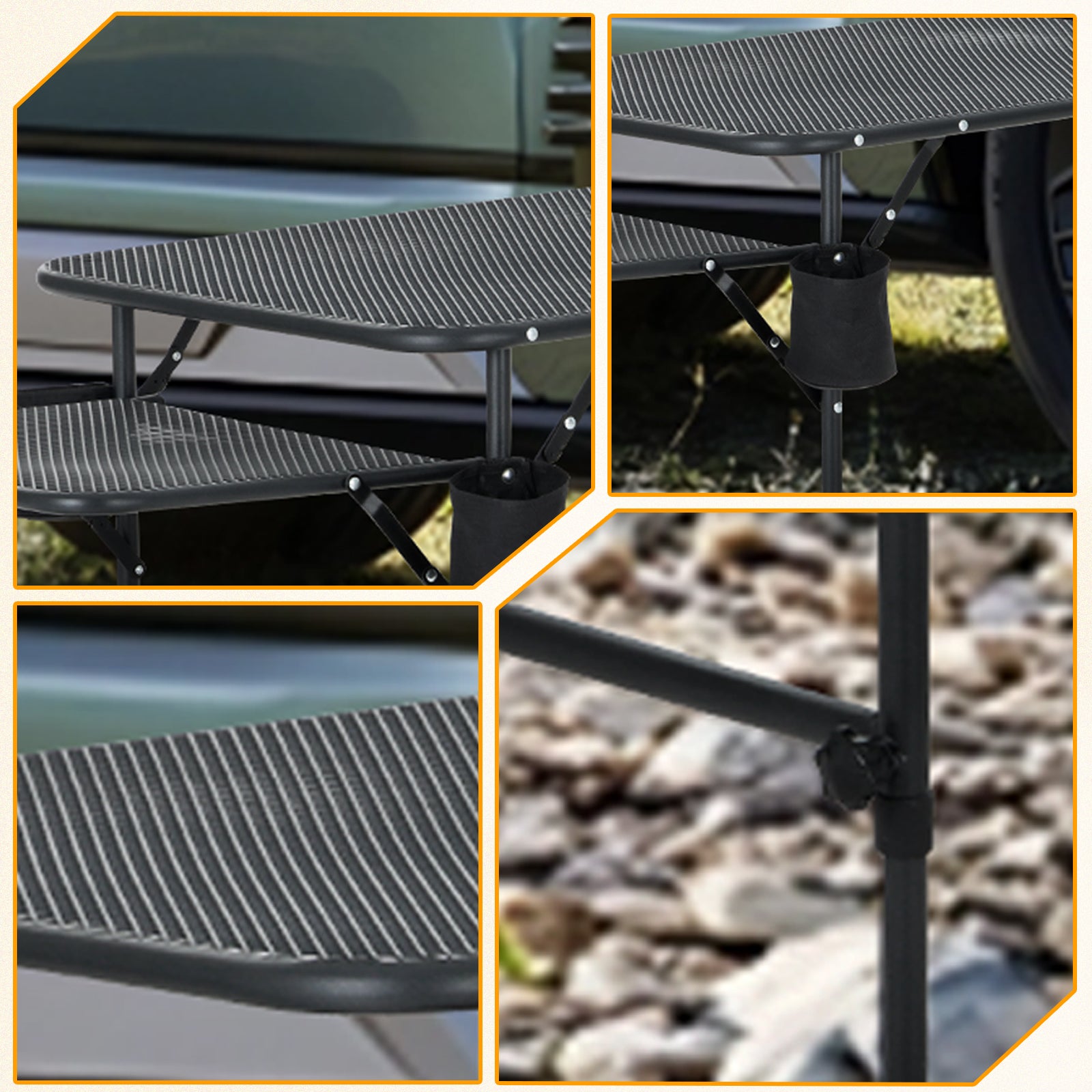 Nice C Adjustable Tailgate &amp; Camping Table – Lightweight, Extendable Vehicle Table 