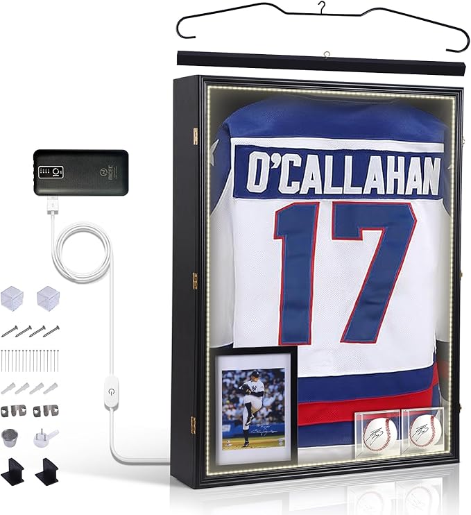 Nice C Large Deep Jersey Display Case for Football, Baseball &amp; T-Shirts 