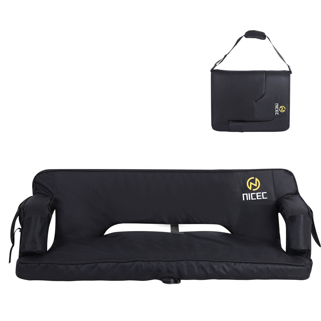 Nice C Oversized Stadium Seats with Back Support, Bleacher Seats, Stadium Chairs with Back and Cushion, Floor Chair, Foldable, Thick Padding