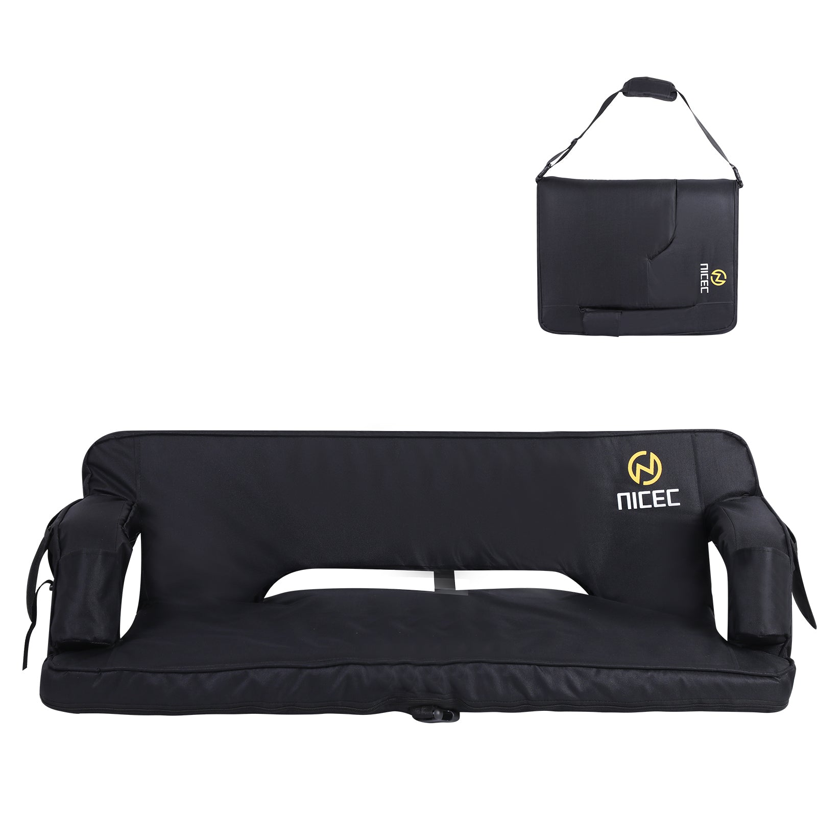 Nice C Oversized Stadium Seats with Back Support, Bleacher Seats, Stadium Chairs with Back and Cushion, Floor Chair, Foldable, Thick Padding