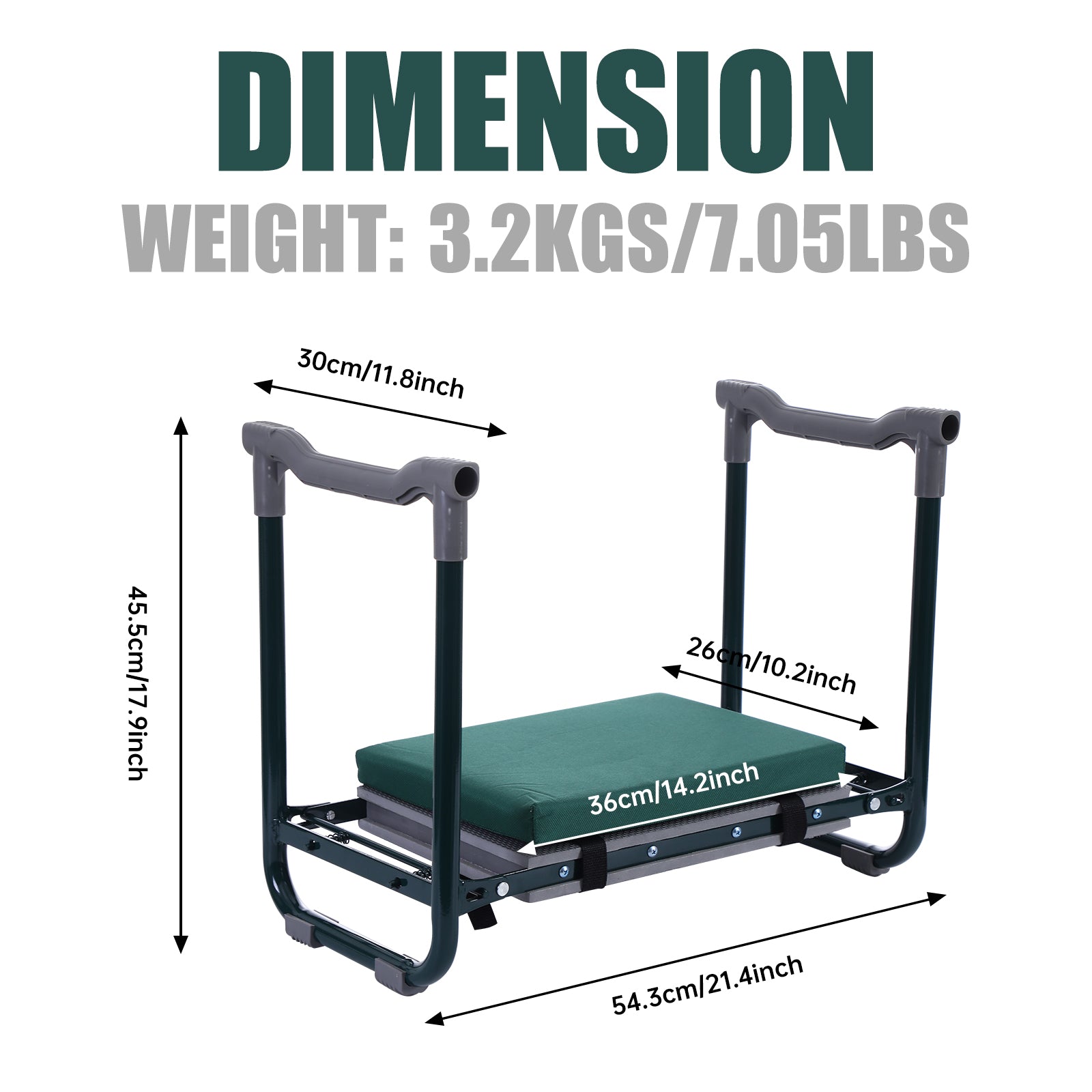 Nice C Garden Kneeler and Seat, Garden Stool, Garden Kneeler, Foldable Gardening Stool, Gardening Gifts for Women, Heavy Duty Garden Bench, Garden Kneelers for Seniors, with Tool Pouch&Gloves (Green)