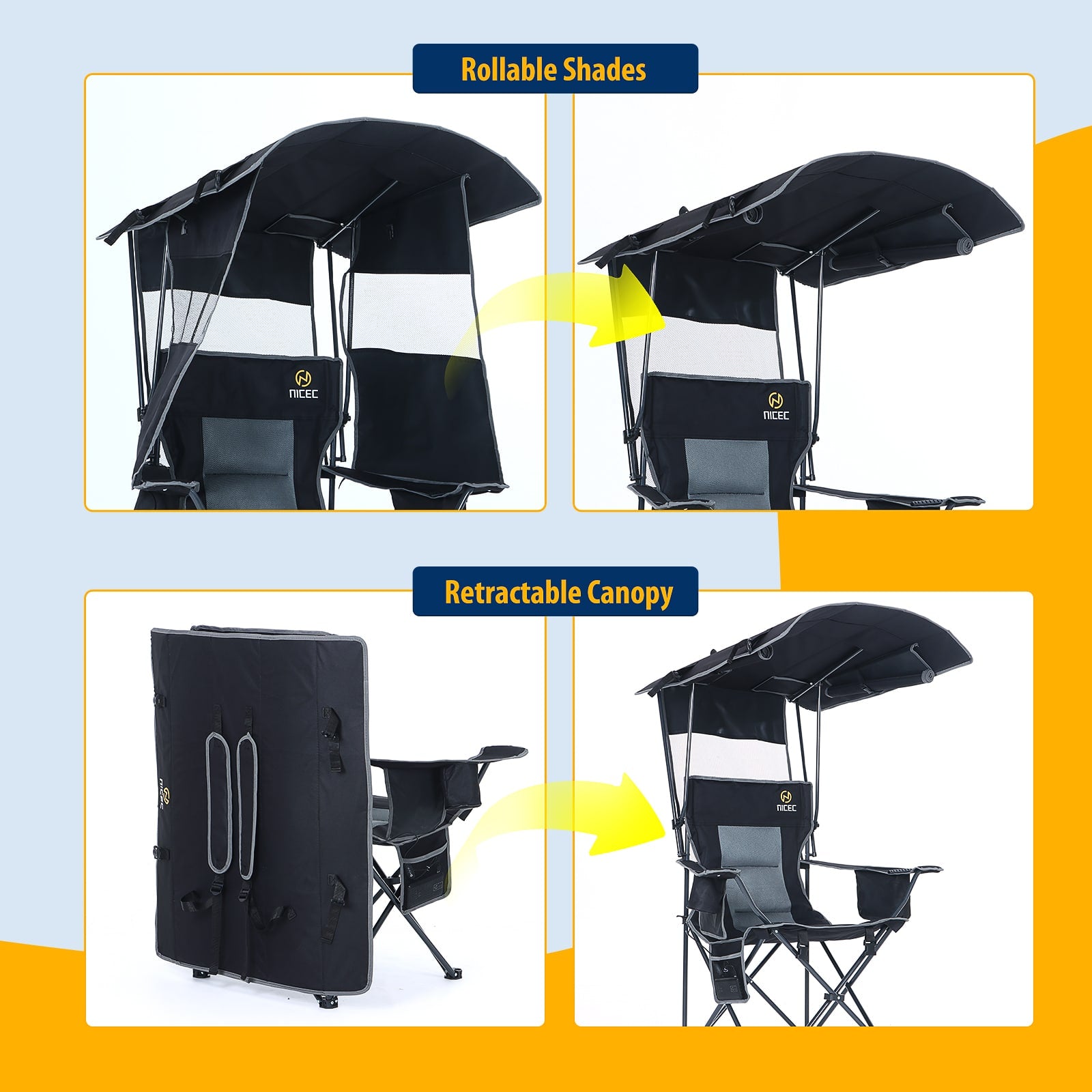 Nice C Outdoor Heated Chair with Canopy &amp; Footrest 