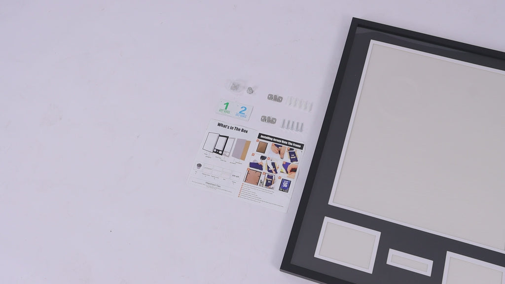 Nice C Jersey Frame Display Case with Photo Slots &amp; Signature Protection, 98% UV 