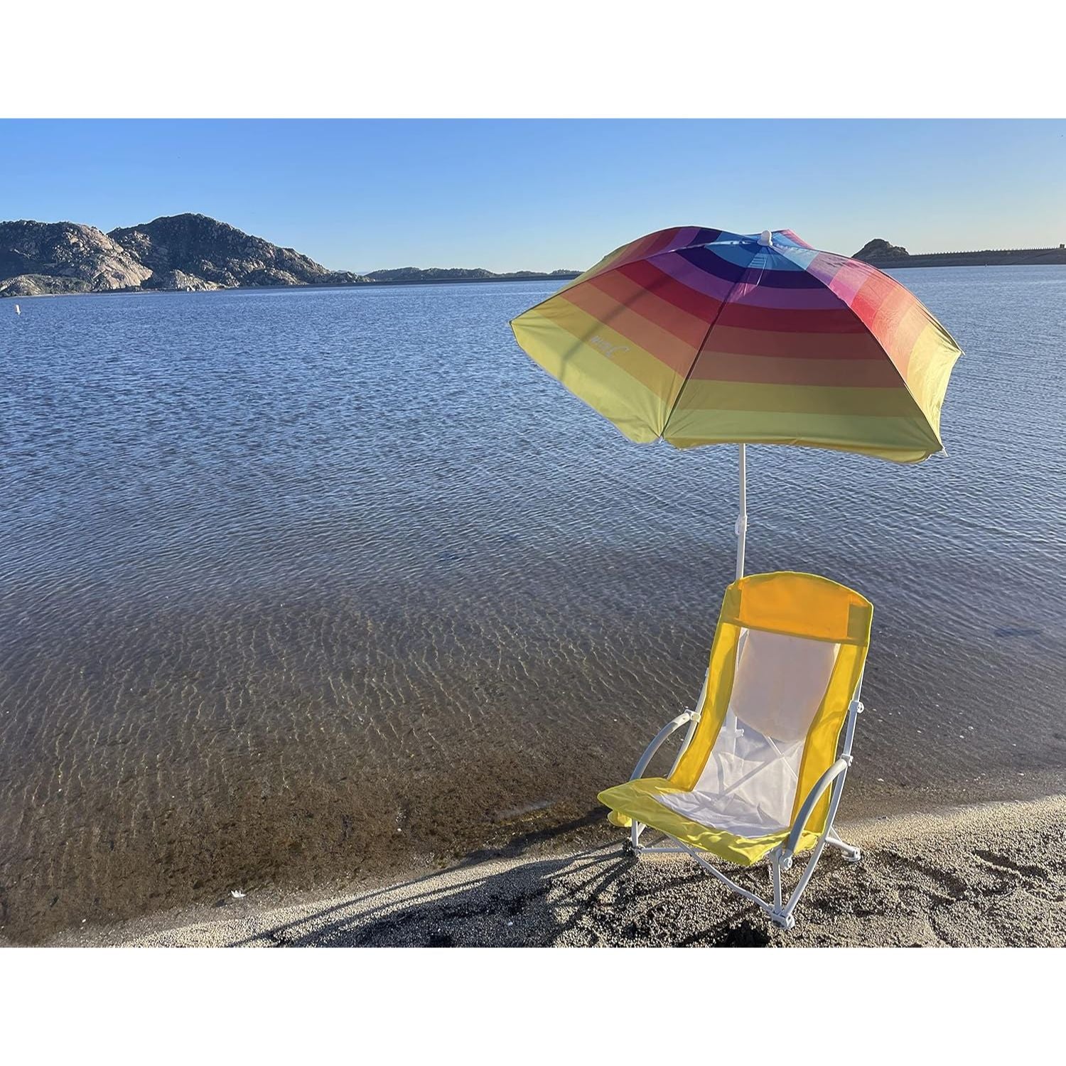 Nice C Beach Chair with Umbrella &amp; Cooler – High Back, Cup Holder, Carry Bag