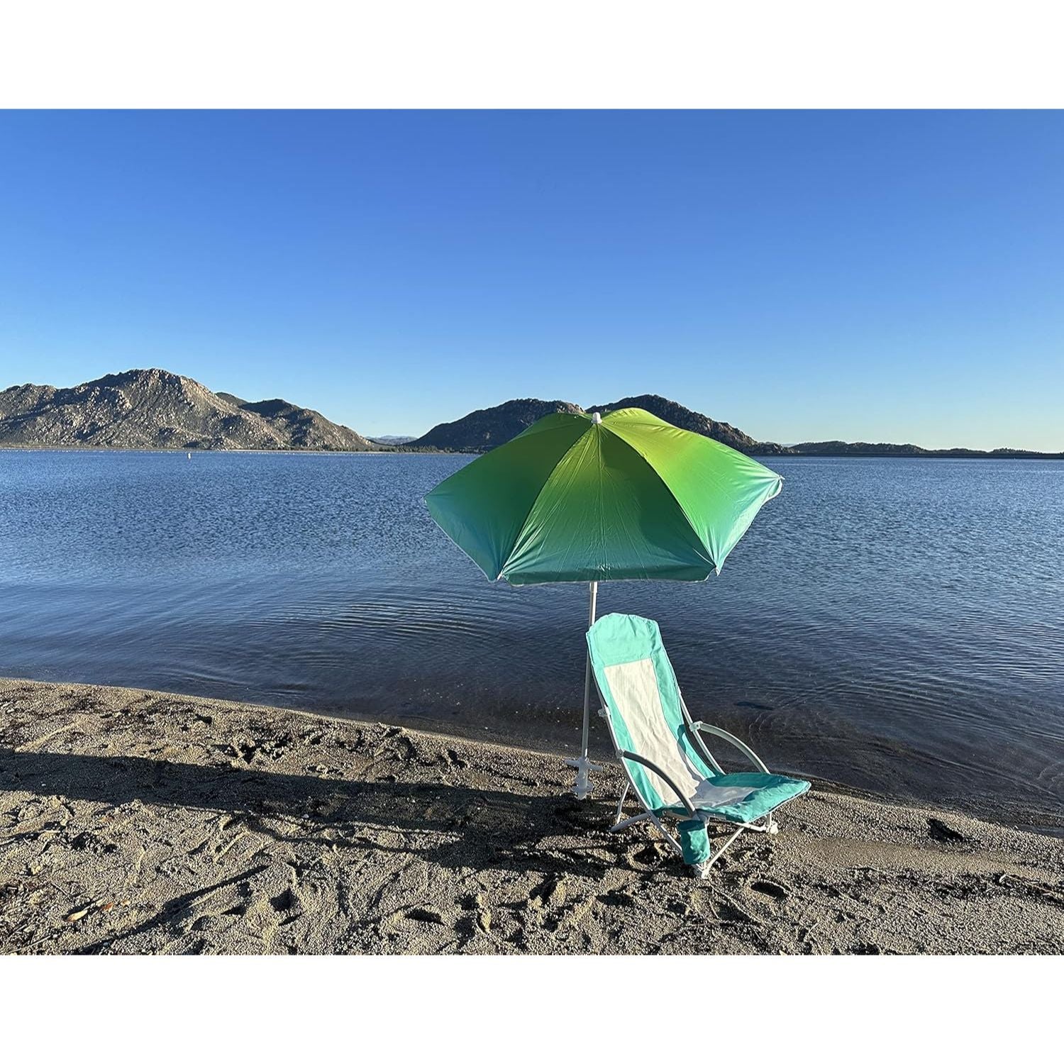 Nice C Beach Chair with Umbrella &amp; Cooler – High Back, Cup Holder, Carry Bag